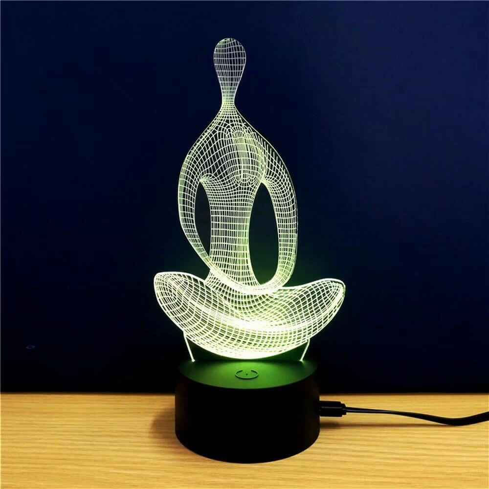 3D Colorful Yoga Model Lamp
