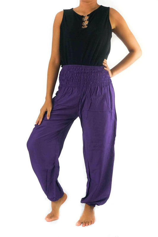 Purple Women Boho Pants Hippie Pants Yoga Pants Harem.