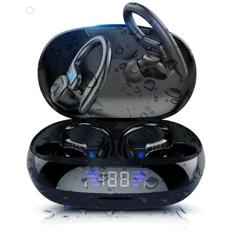 LED Display TWS Sport Bluetooth V5.0 Headset For Iphone Huawei.