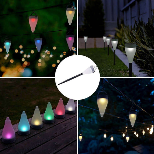 Solar LED Power 3 Modes Colorful Garden Light Lawn Lamp