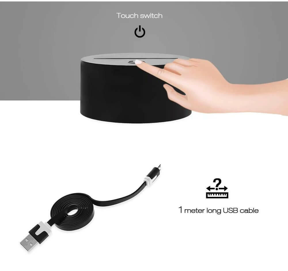 3D Colorful Yoga Model Lamp