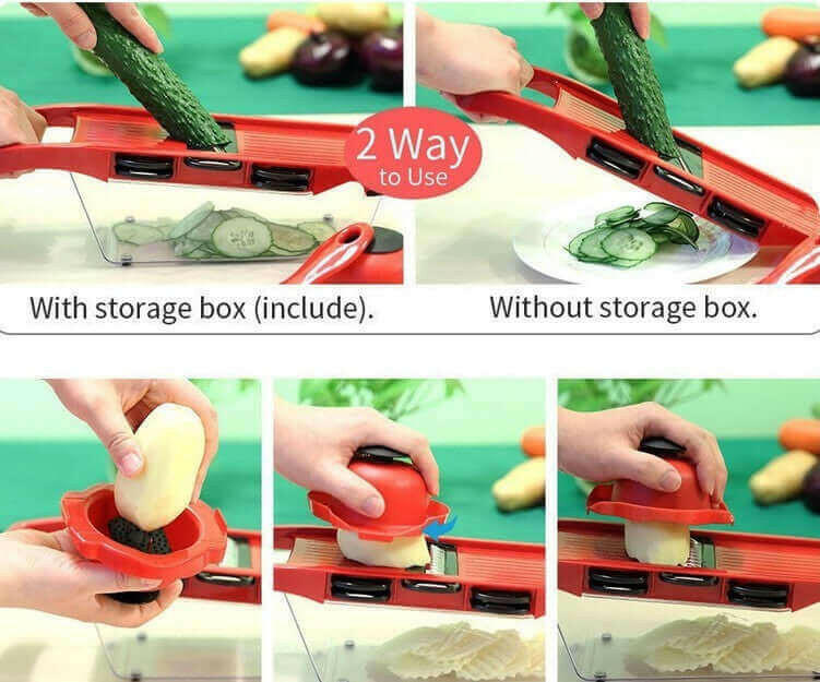 Stainless Steel 6 Blades Vegetable Slicer.