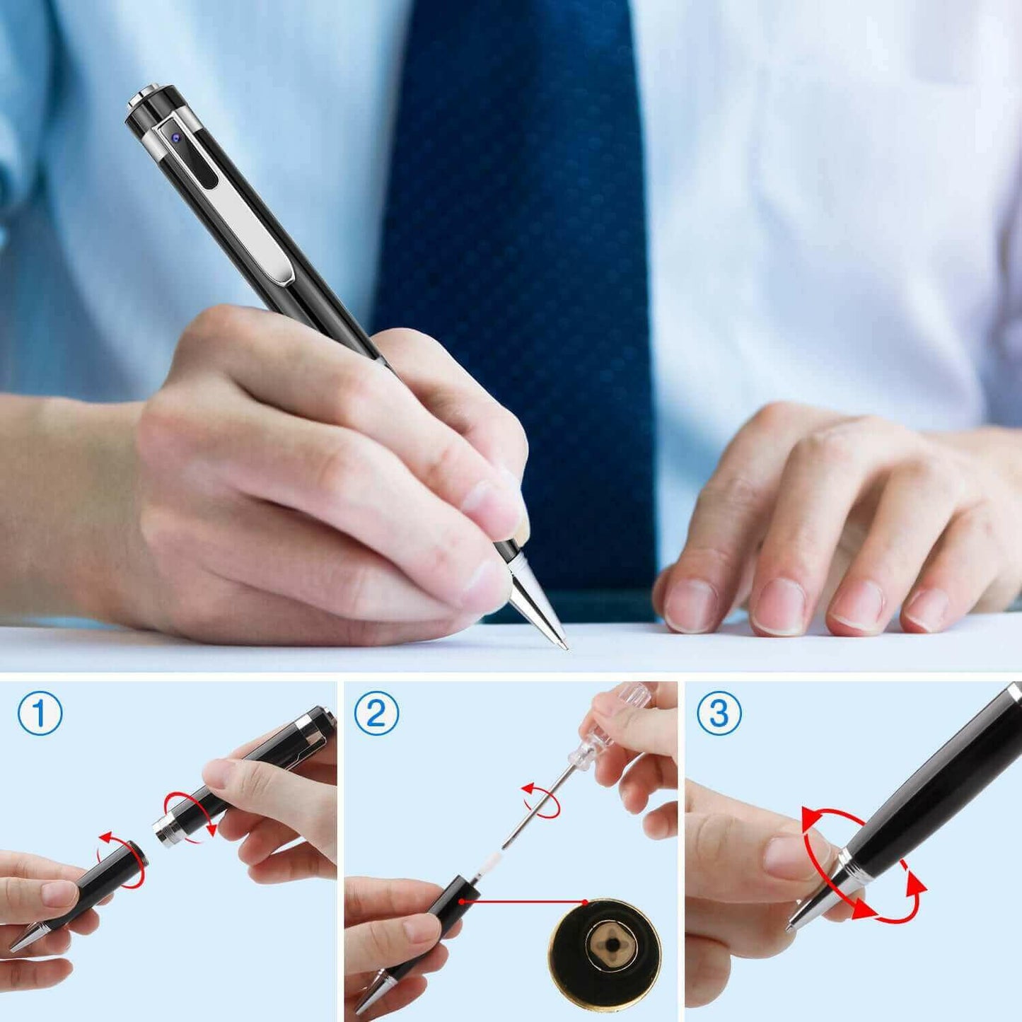 1080P HD Mini Camcorder Sports DV DVR Camcorder Hidden Camera Pen.