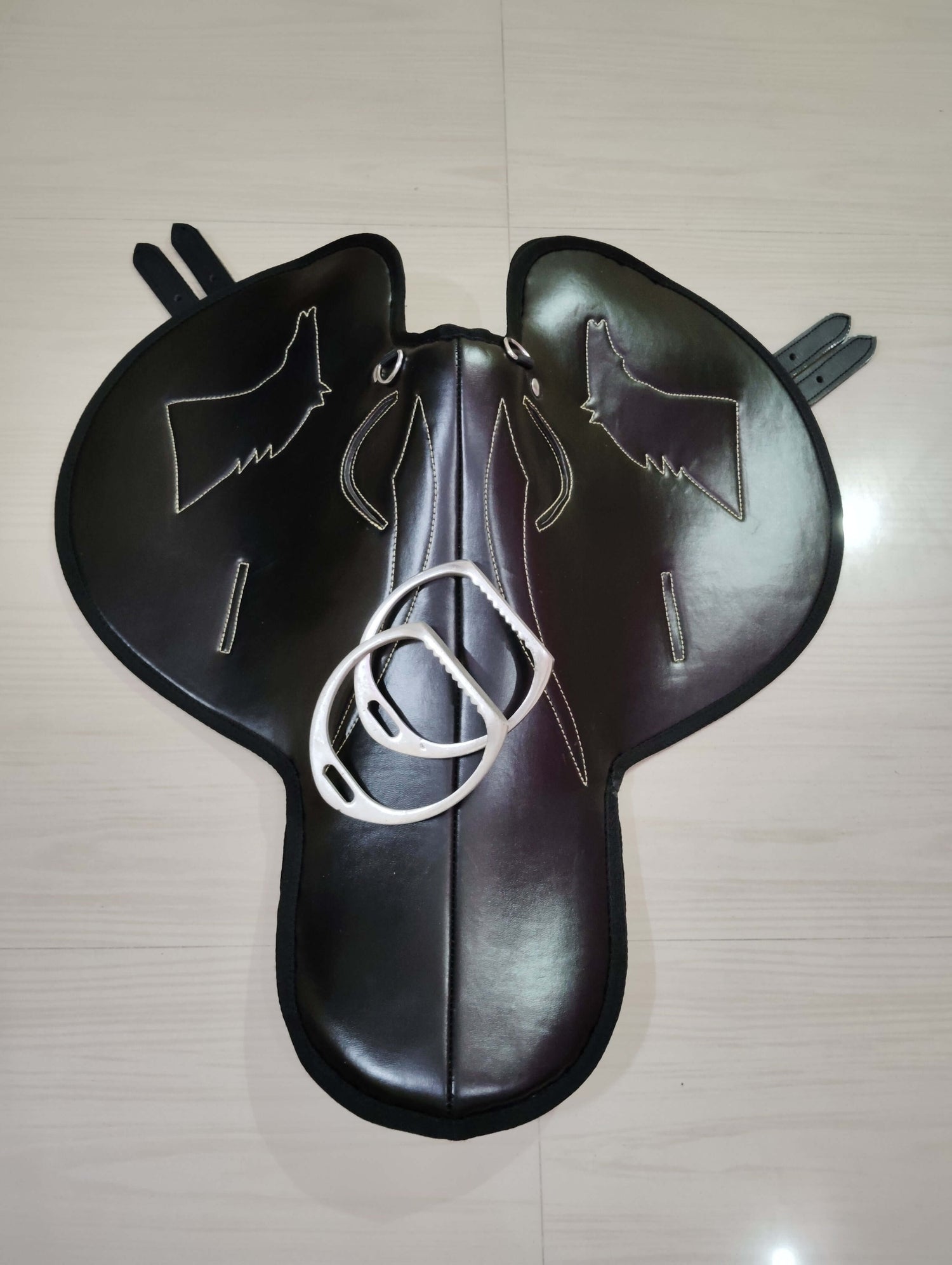 Synthetic Racing Exersize Horse Saddle Black Size 15" to 18"