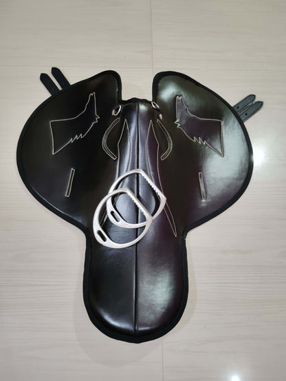 Synthetic Racing Exersize Horse Saddle Black Size 15" to 18"