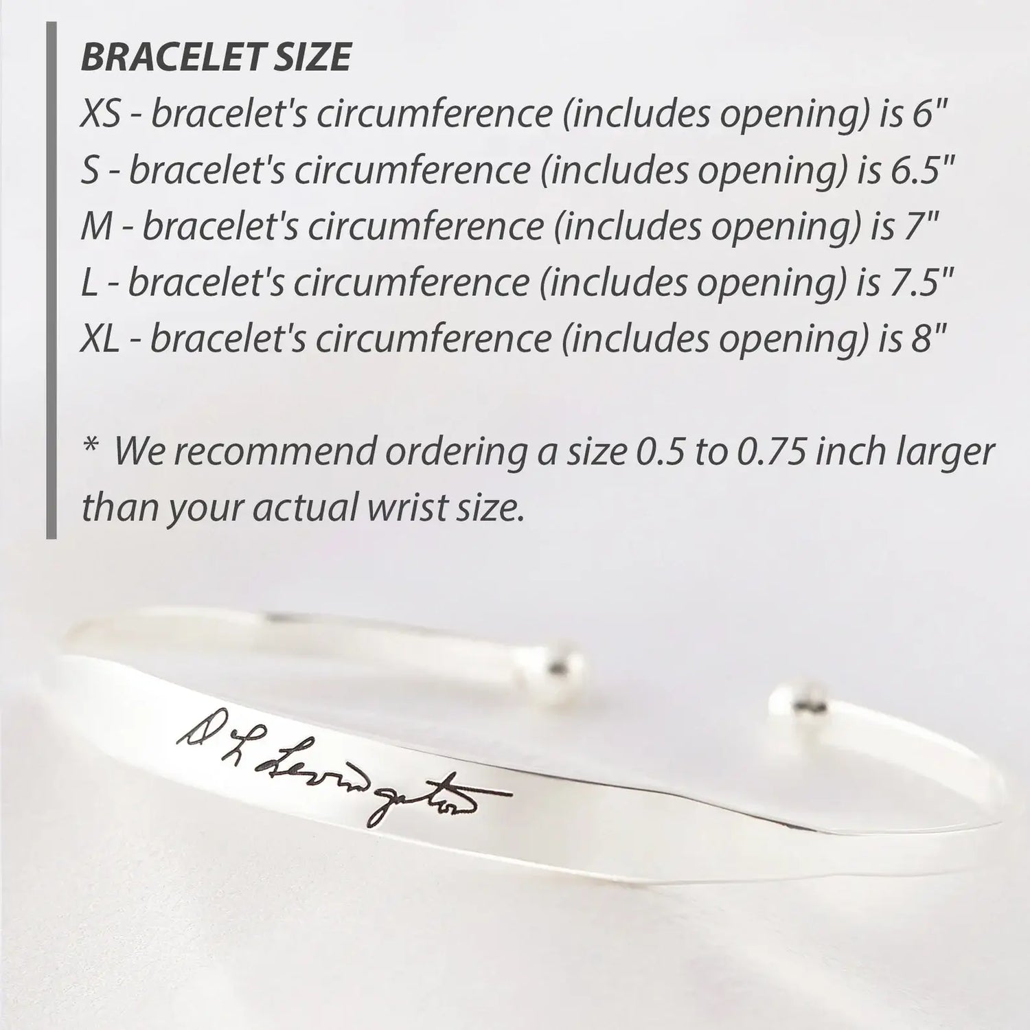 Handwritten Cuff Bracelet