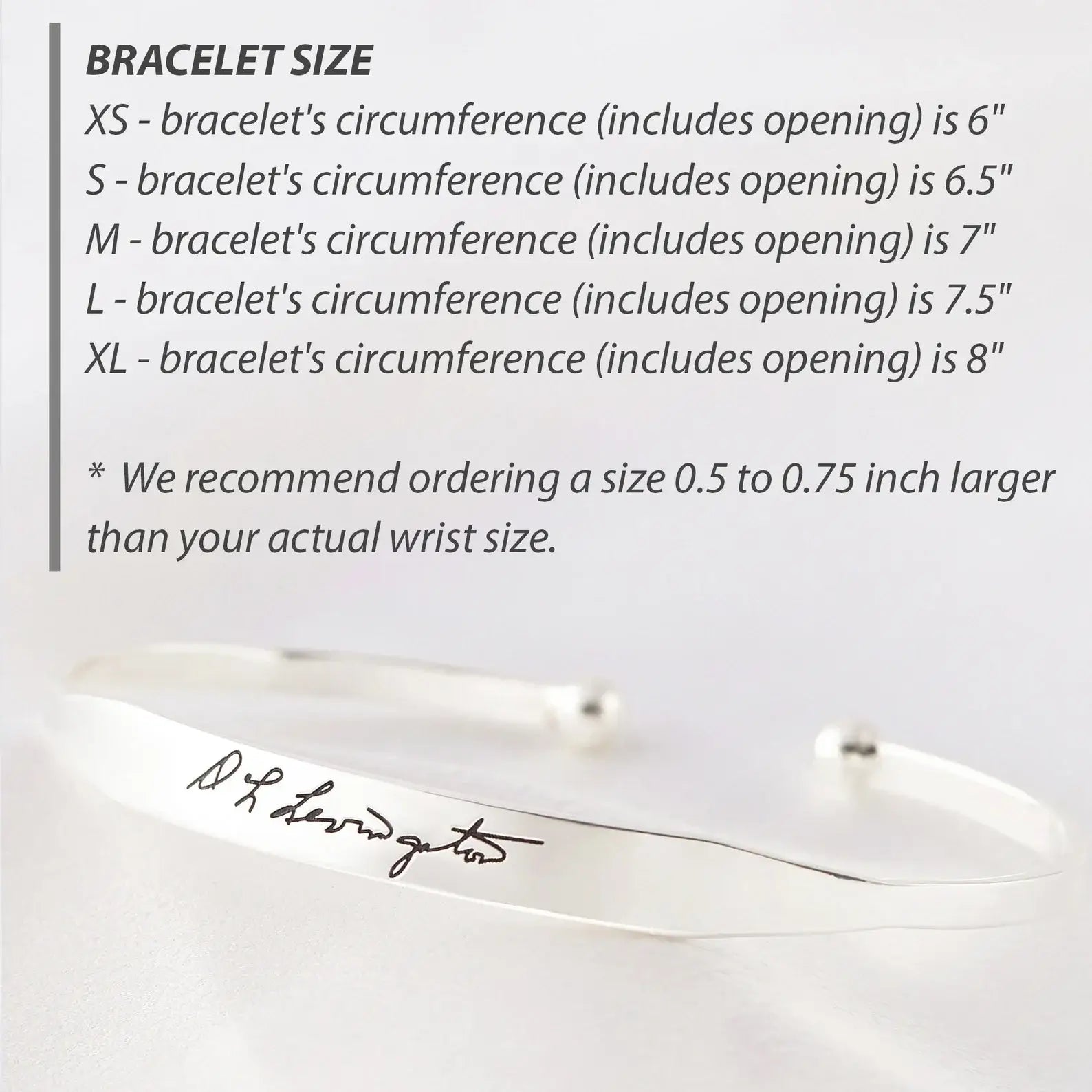 Handwritten Cuff Bracelet