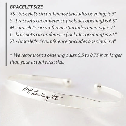 Handwritten Cuff Bracelet