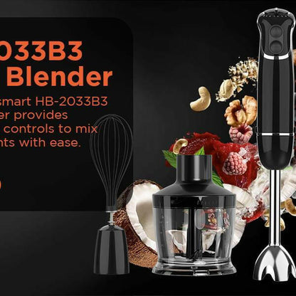 Electric 4-in-1 Hand Immersion Blender with 12-Speed Stick.