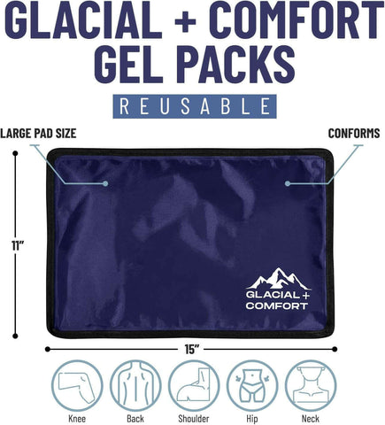 Glacial Comfort Gel Ice Pack for Back Pain