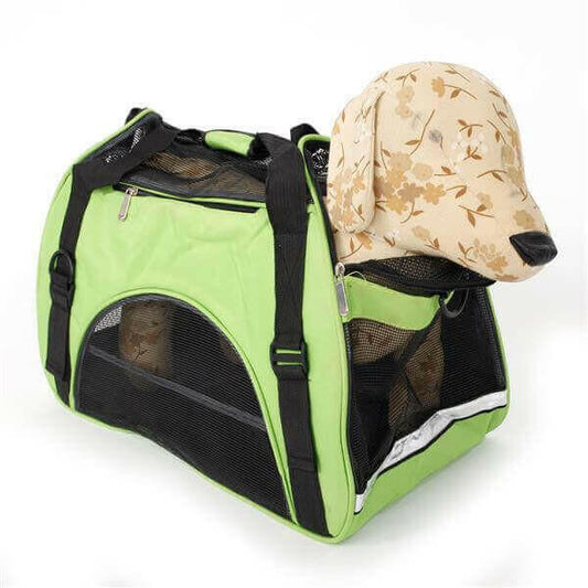 Hollow-out Portable Breathable Waterproof Pet Handbag.