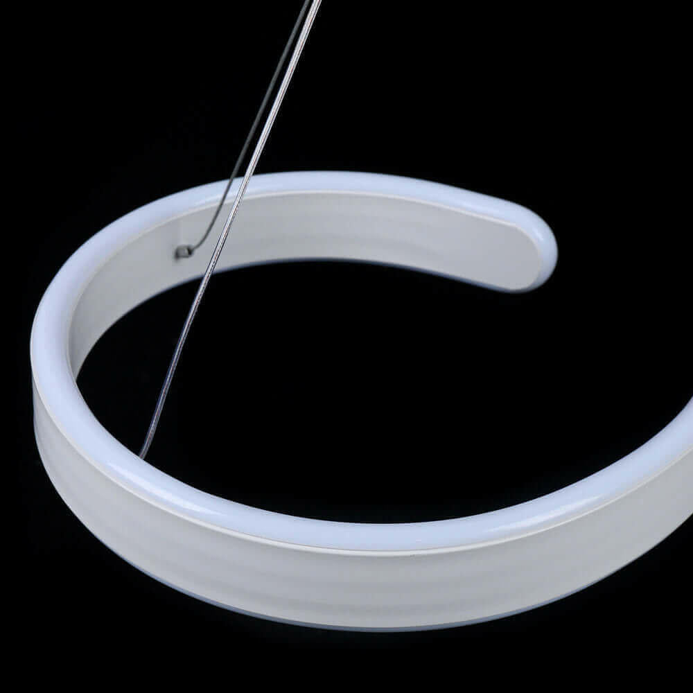 Contemporary Acrylic LED Swirl Shaped Light Fixture.