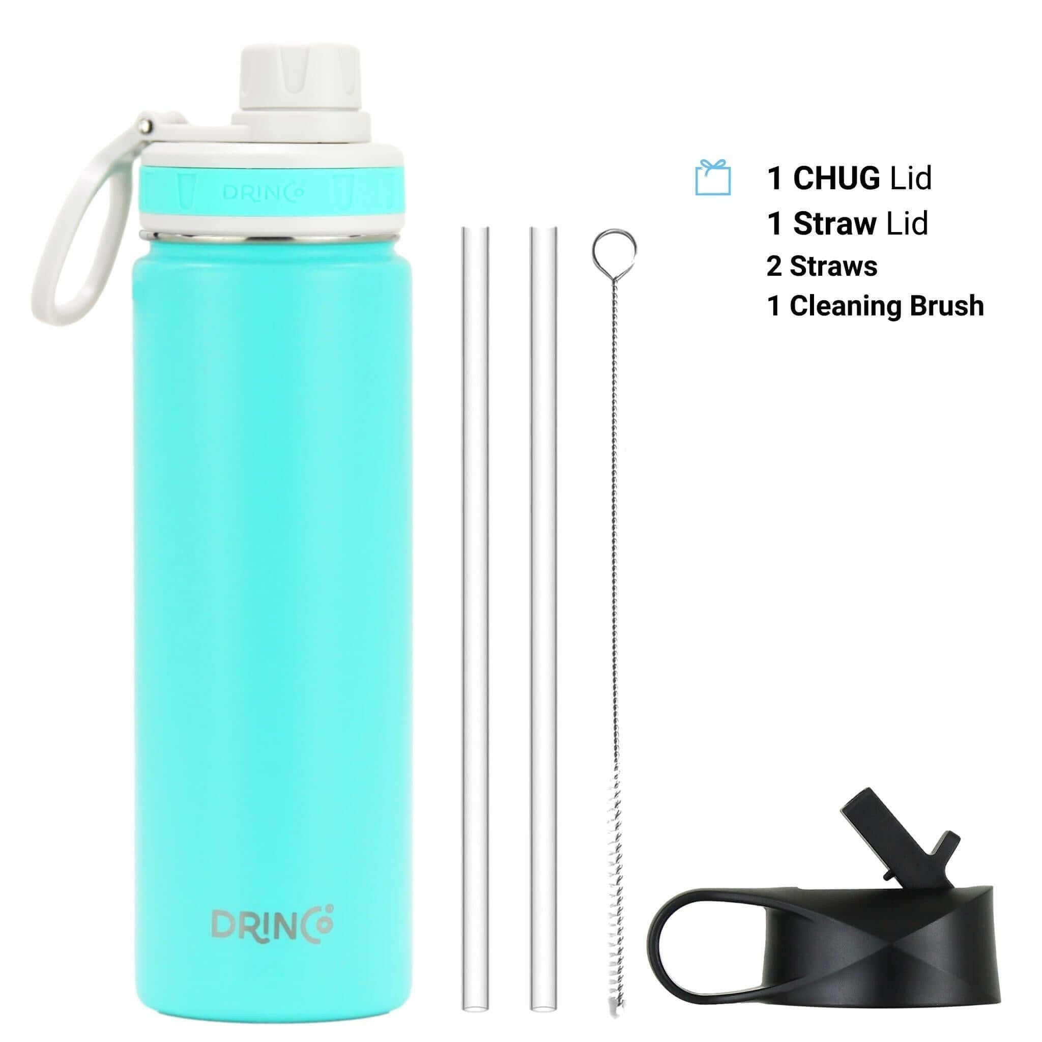 DRINCO® 22oz Stainless Steel Sport Water Bottle - Teal.