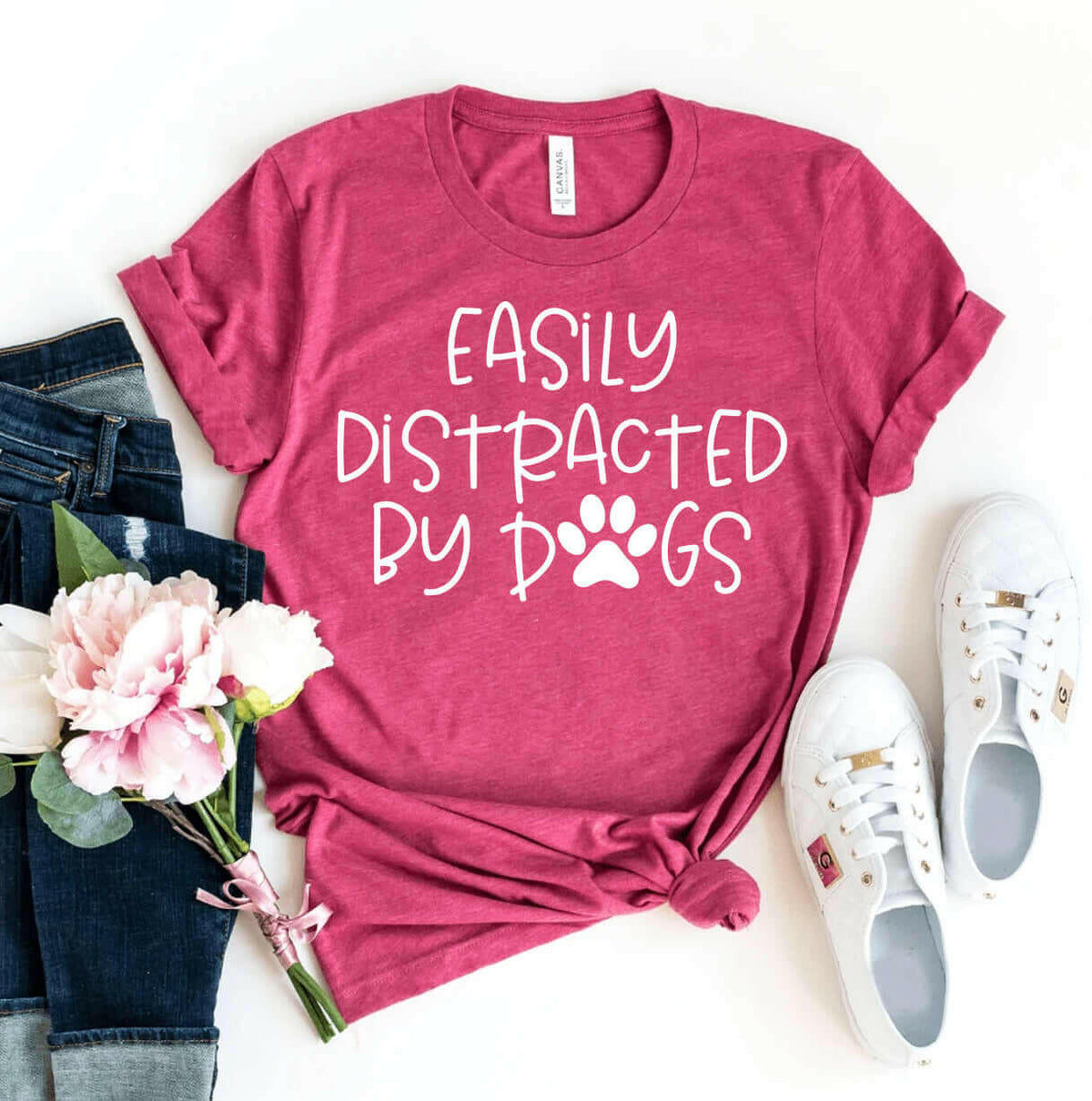 Easily Distracted By Dogs T-shirt.