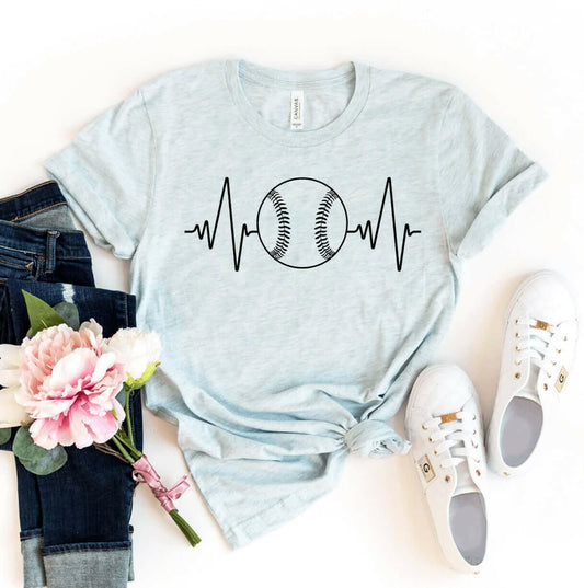 Baseball Heartbeat T-shirt.