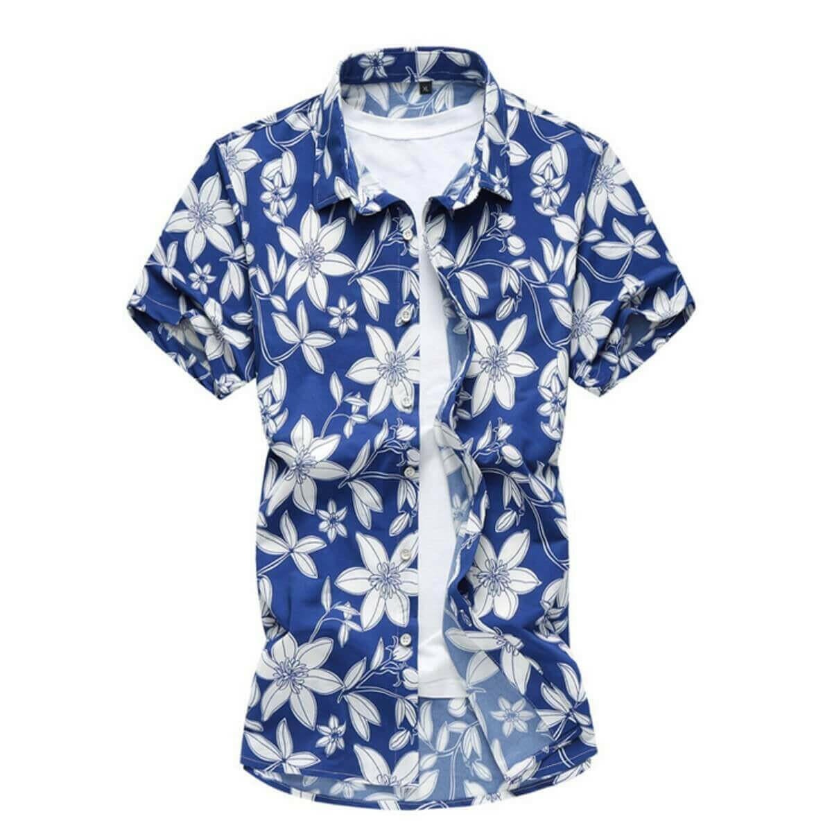 Mens Short Sleeve Floral Shirt.