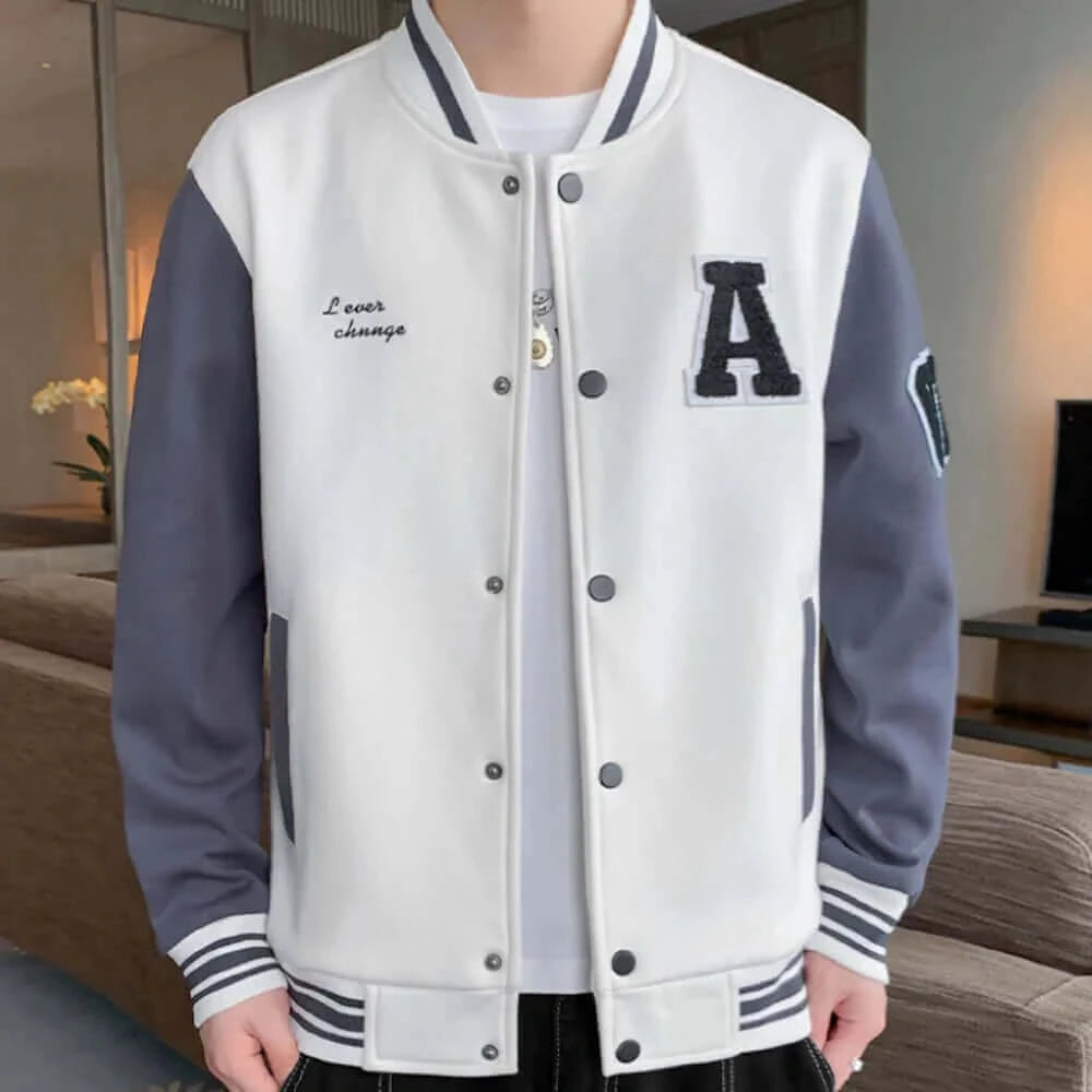 Mens College Baseball Jacket.