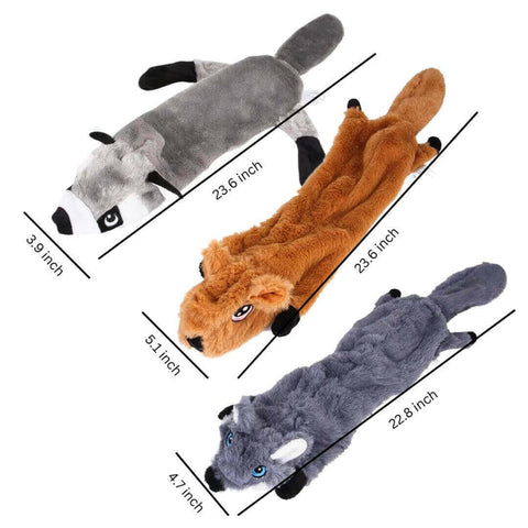 3 pcs assorted Dog Toys (No Stuffing).