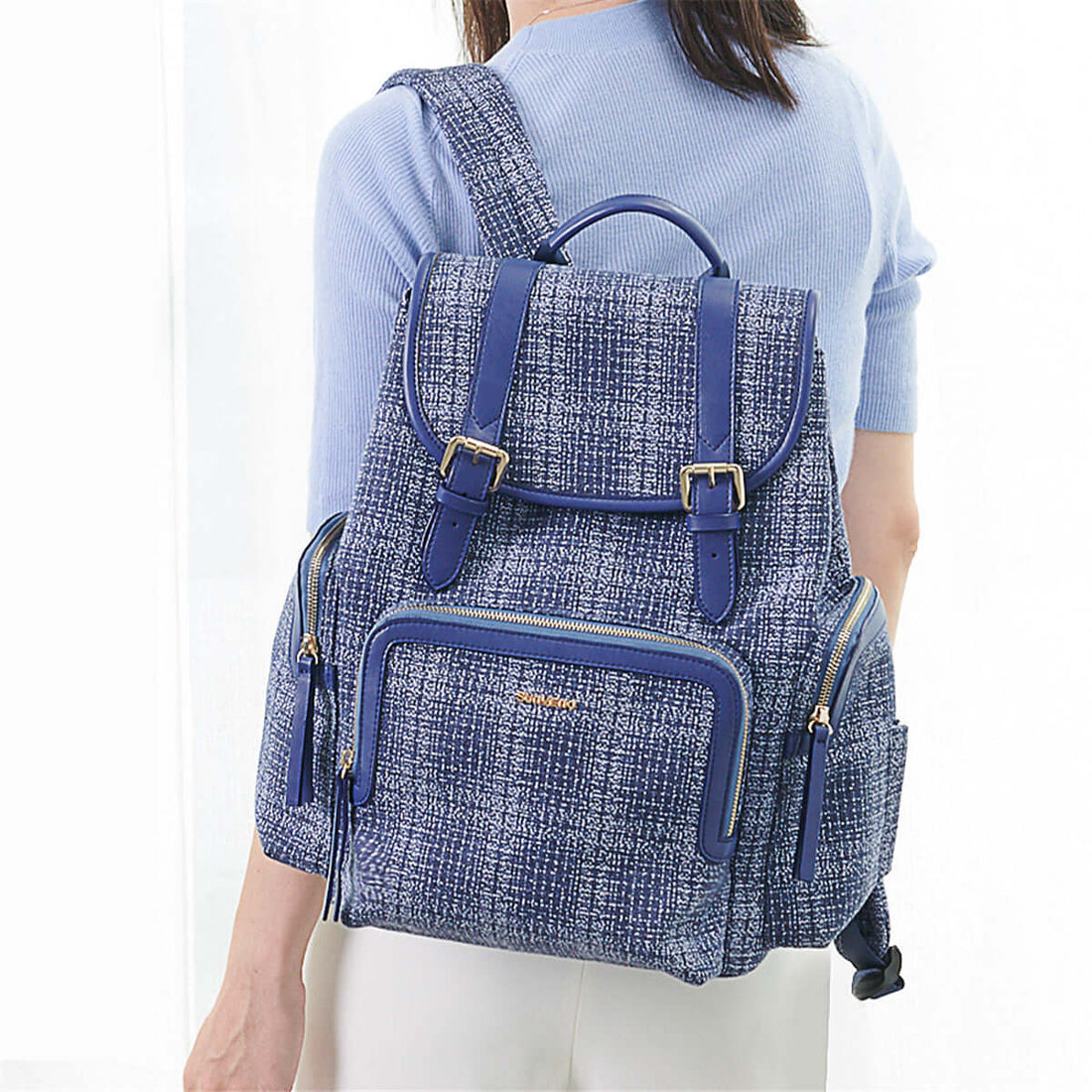 Fashion Tweed Baby Diaper Bag Backpack