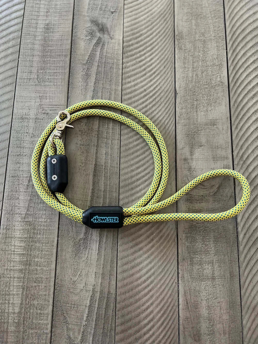 Clamped Climbing Rope Leash Yellow.