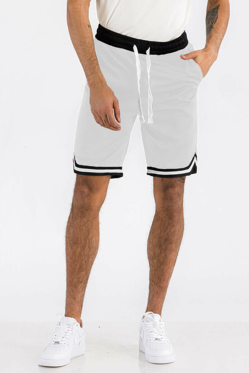 Mens Striped Basketball Active Jordan Shorts.