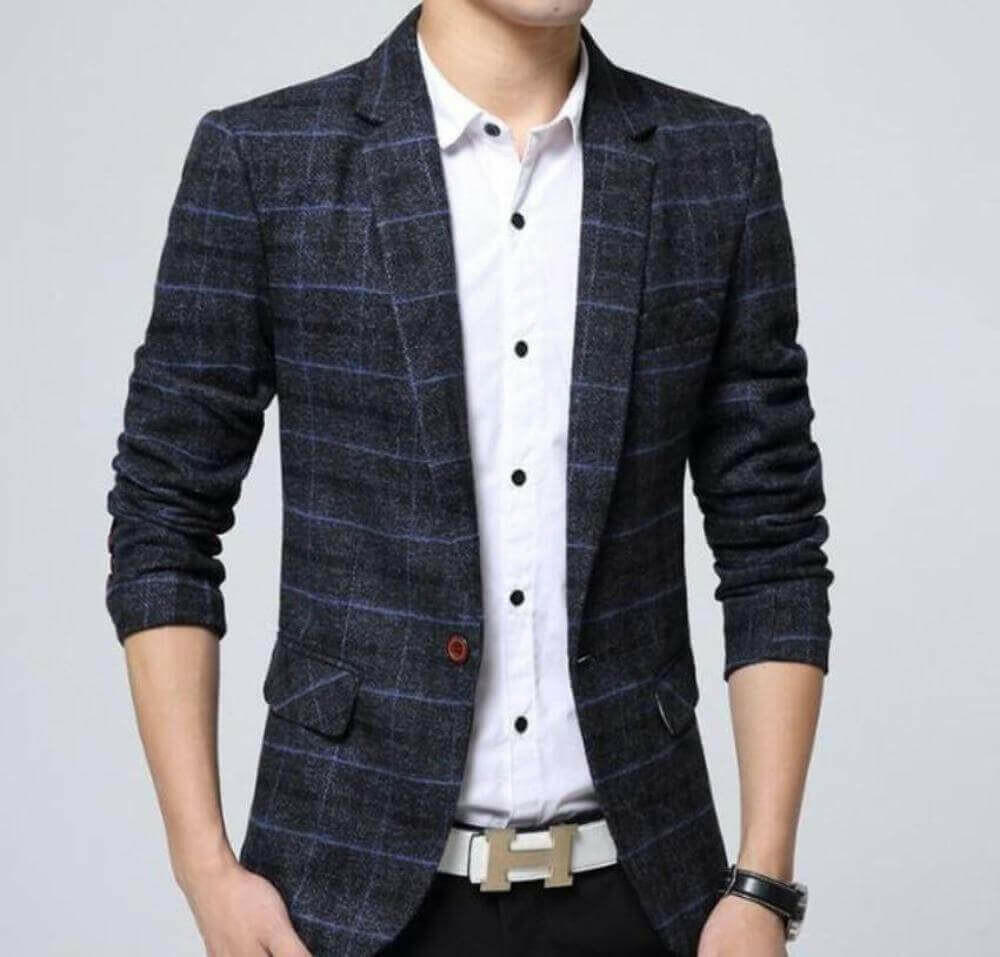 Mens Mix Plaid Blazer.