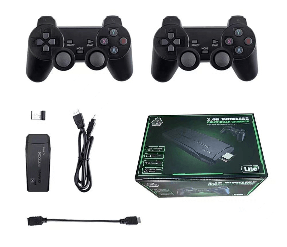 4K 2.4G Double Wireless Controller Game Stick Video Game Console.