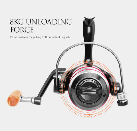 8KG Spinning reel Handle Line Spool Fishing Reel.