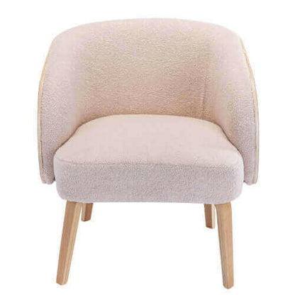 Lamb-hair Acent Chair Upholstered Living Room Chair Bedroom Chair