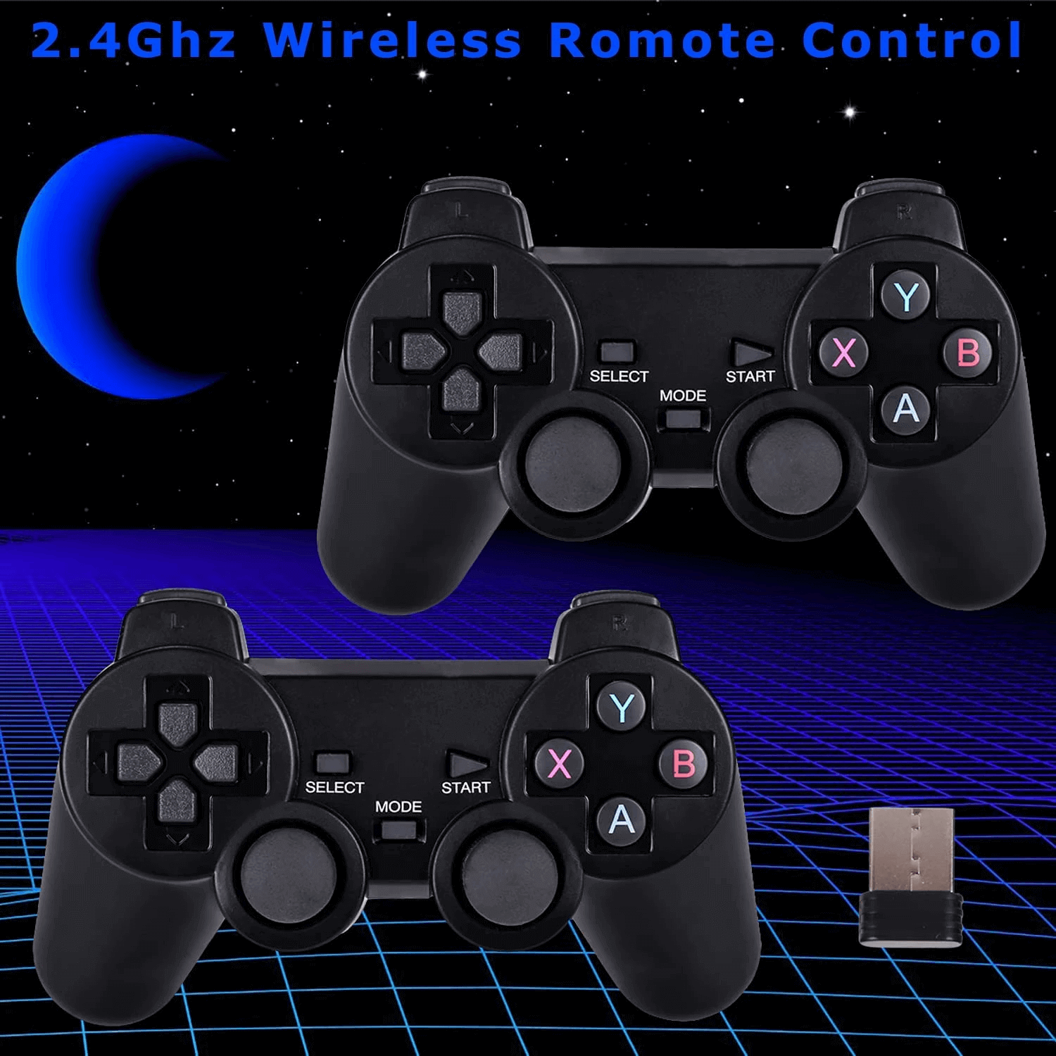 HD 2.4G Double Wireless Gamepad Video Game Console 10000 Games Stick.