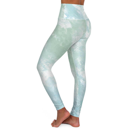 Blue Tie Dye Leggings - Made in USA.