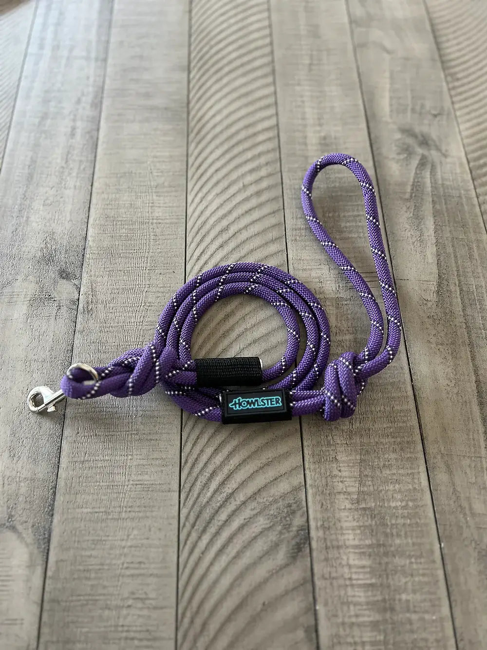 Clamped Climbing Rope Leash Purple.