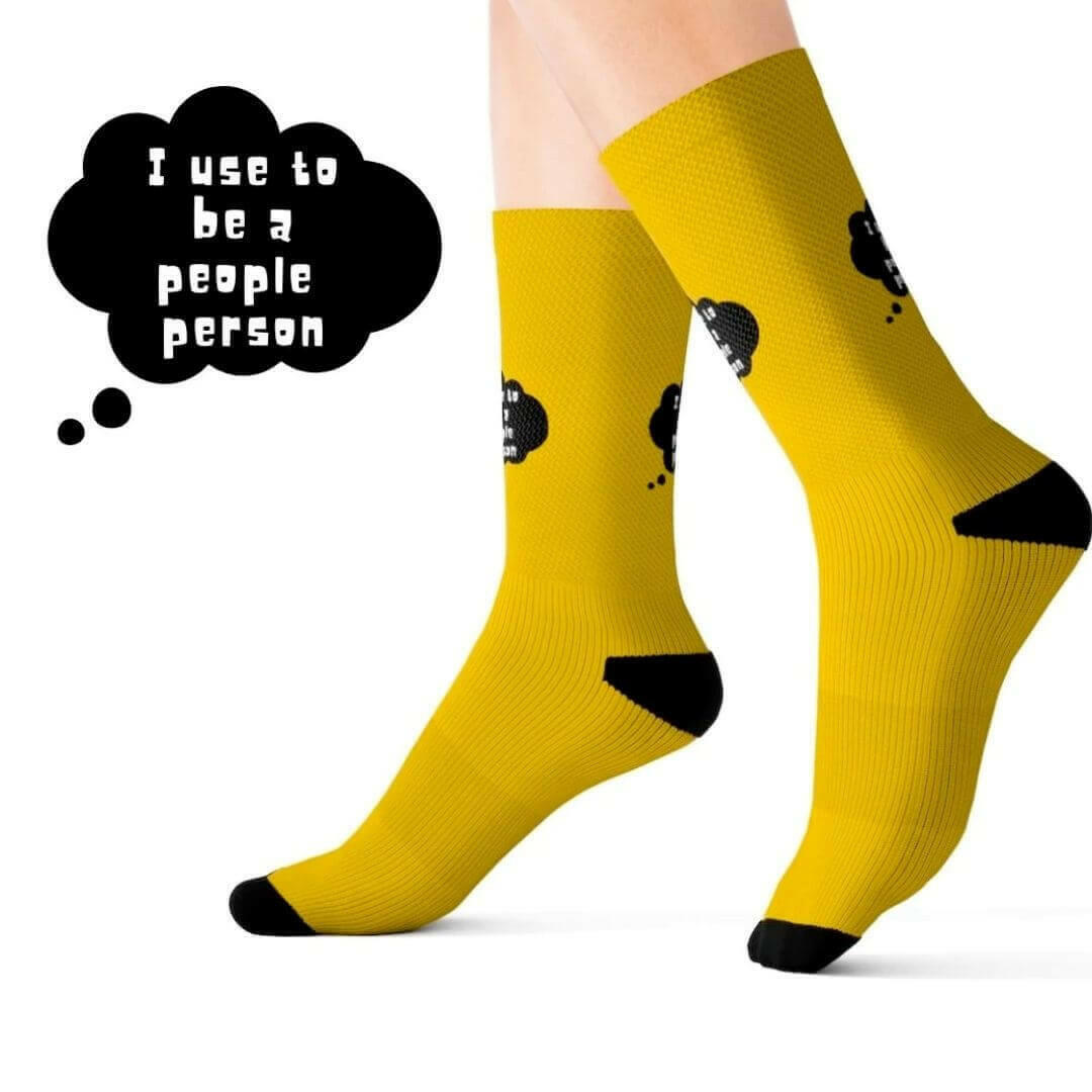 I Use To Be a People Person Funny Novelty Socks.