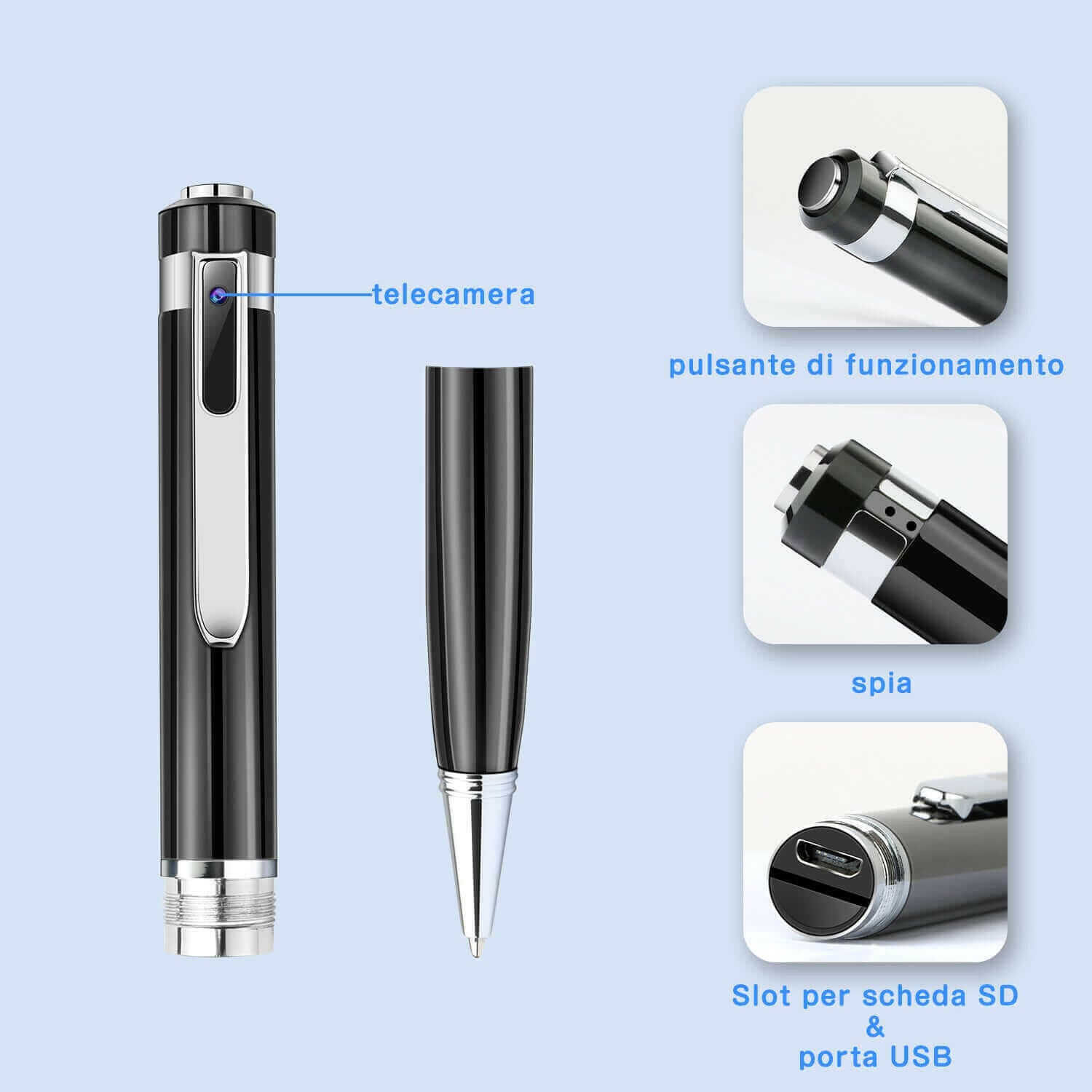 1080P HD Mini Camcorder Sports DV DVR Camcorder Hidden Camera Pen.