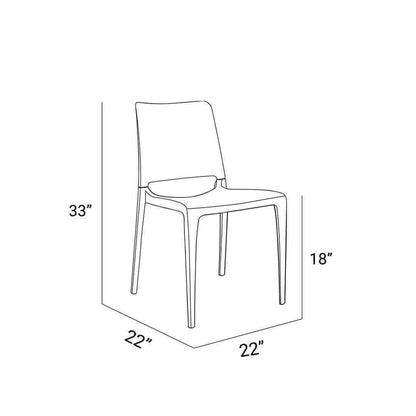 Set of 4 patio dining chair commercial grade