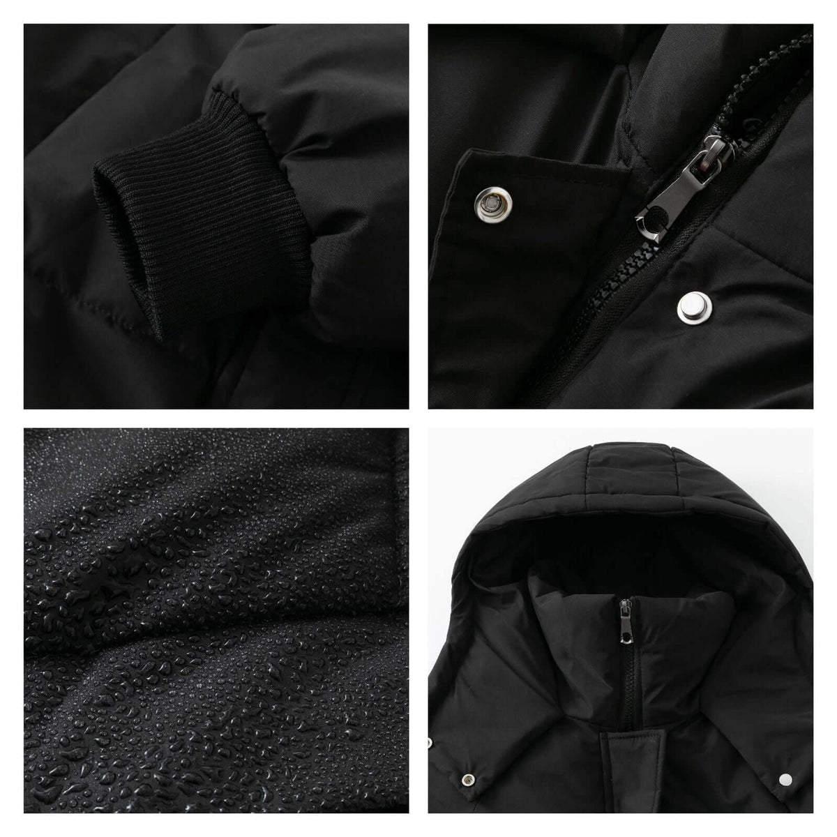 PUFFIT Women’s Long Hooded Puffer Coat, Water-Repellent Winter Jacket