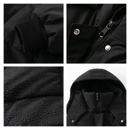 PUFFIT Women’s Long Hooded Puffer Coat, Water-Repellent Winter Jacket