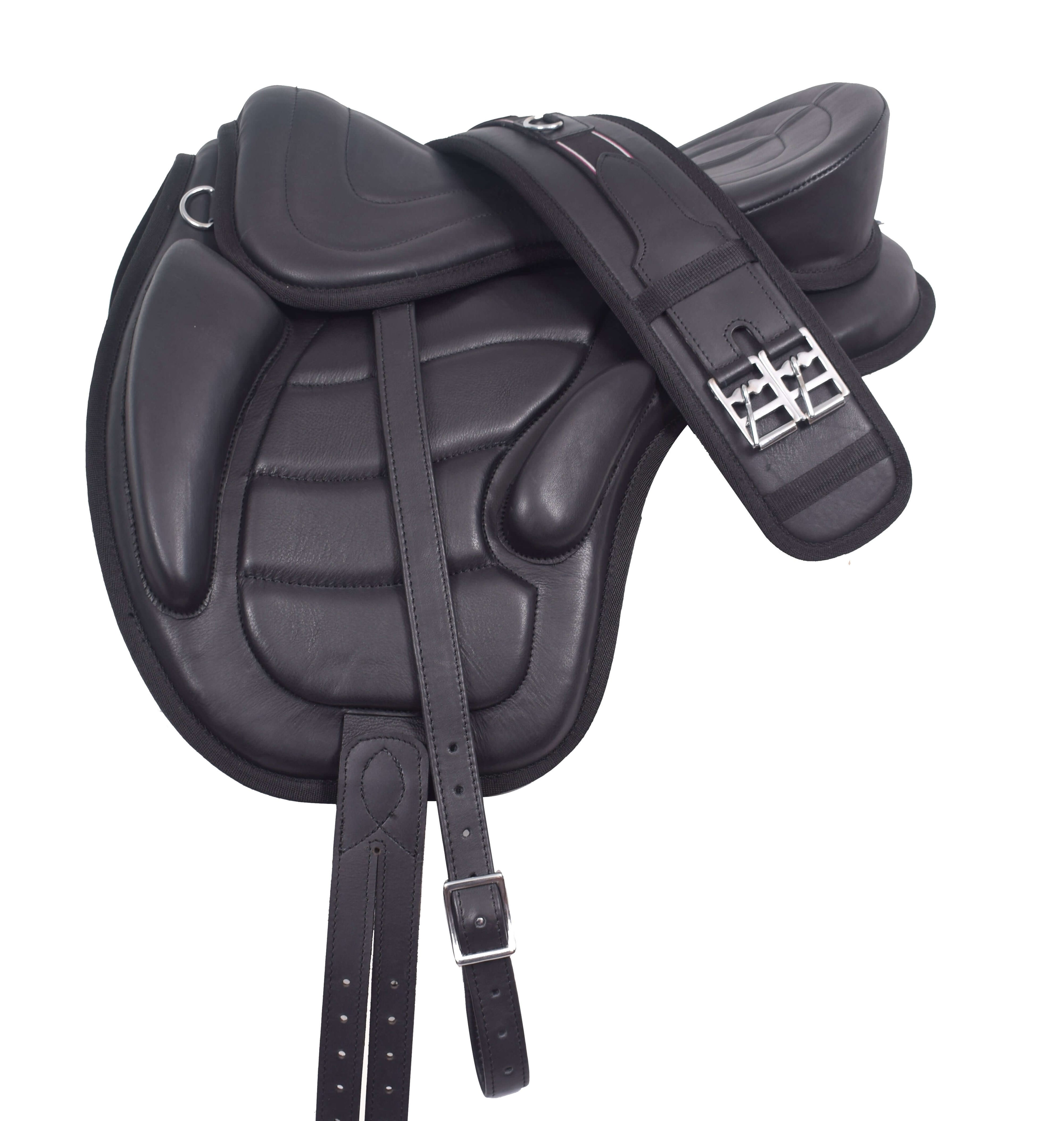 Treeless Freemax Leather English Horse Saddles Size 15" to 18" Inch