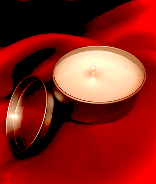 Oatmeal, Milk, & Honey Scented Soy Candle in Small Tin.