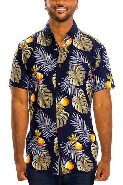 HAWAIIAN BUTTON DOWN SHIRT.