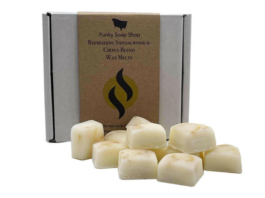 Refreshing Sandalwood & Citrus Blend Wax Melts, 90g.