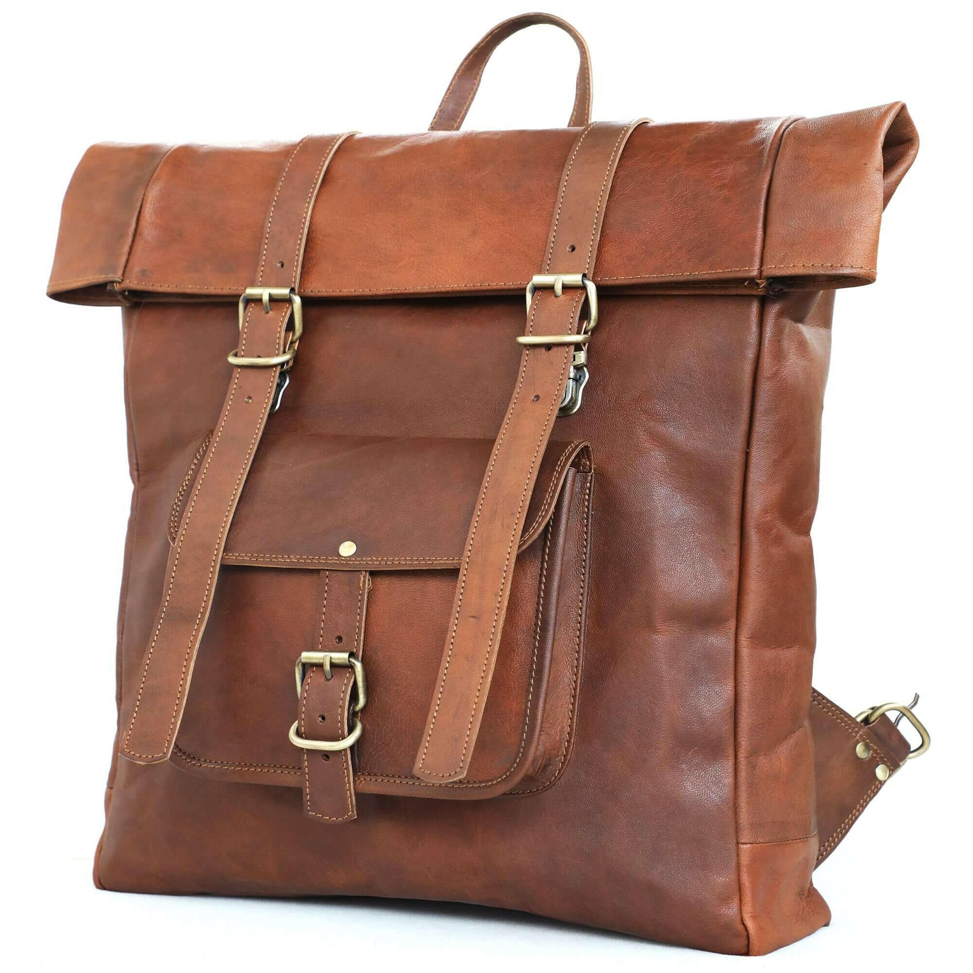 Combo Of 2 ,Leather Travel Backpack / Crossbody Laptop Bag..