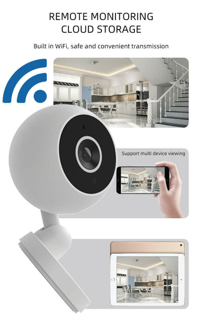 HD 1080P Smart Wifi Camera Network Home Security Camera 360° Rotate.