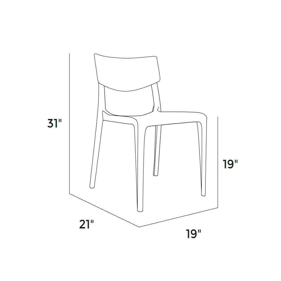 Set of 4 Patio Dining Chairs - Commercial Grade.