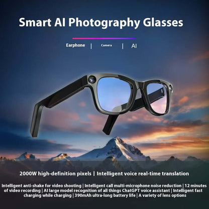 AI Camera Smart Glasses – Sunglasses &amp; Clear Lens Options