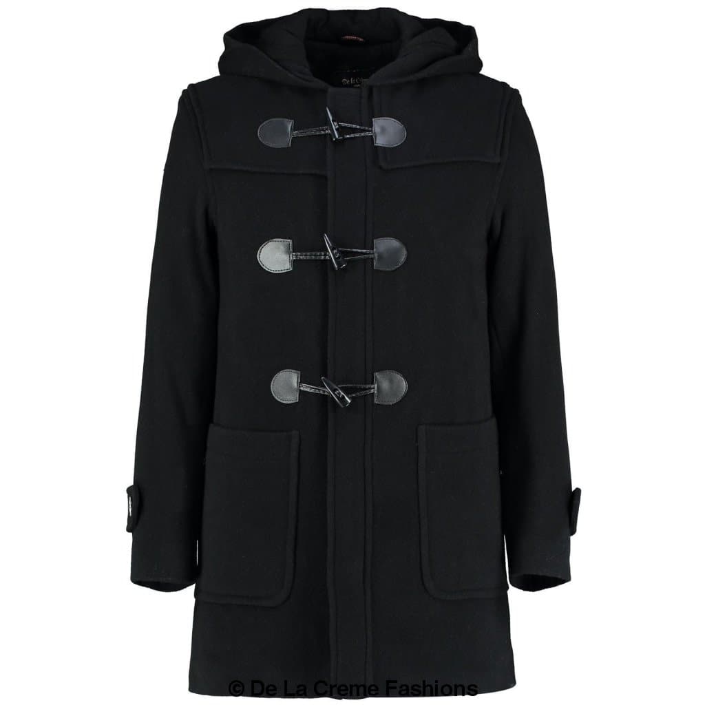 CLAREMONT - Mens Wool Blend Hooded Duffle Coat