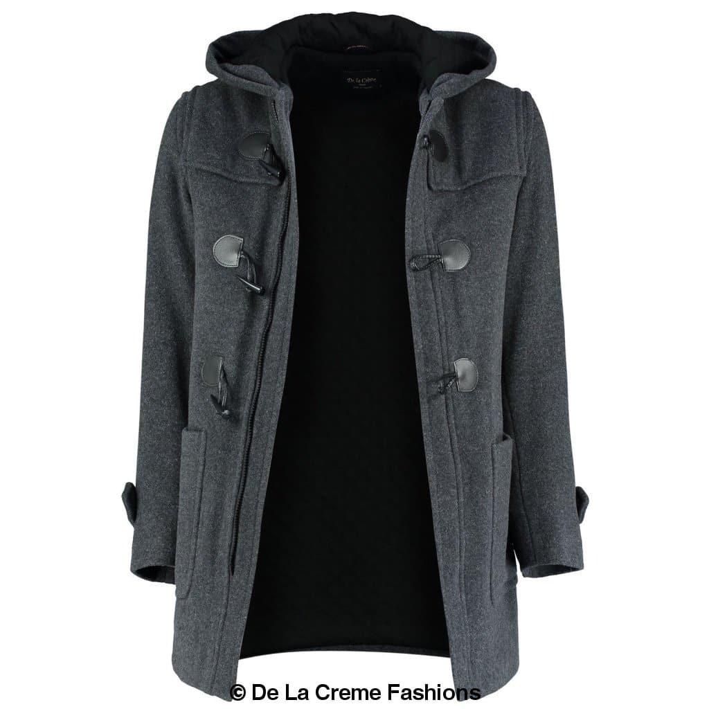 CLAREMONT - Mens Wool Blend Hooded Duffle Coat