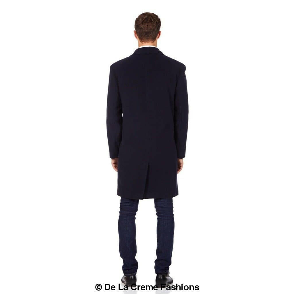 De La Creme MAN - Wool & Cashmere Blend Formal Security Overcoat.