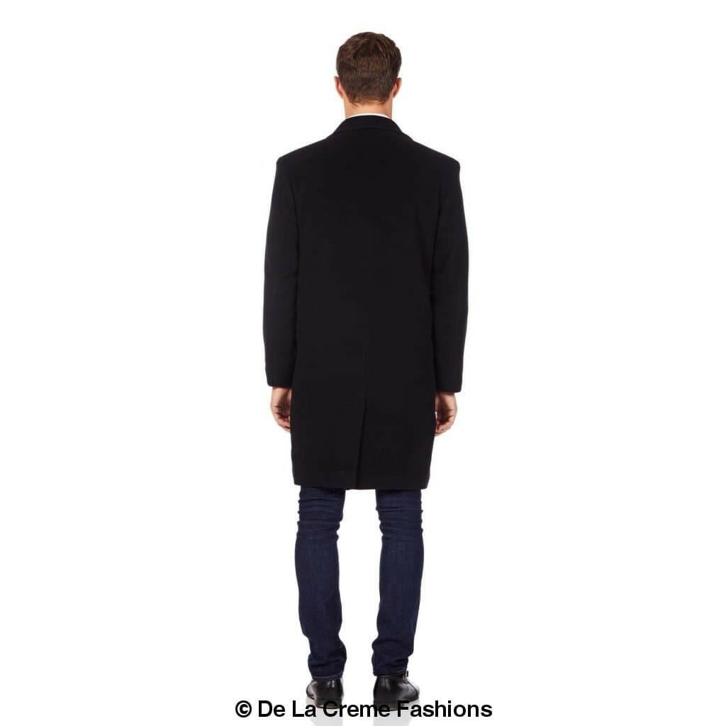 De La Creme MAN - Wool & Cashmere Blend Formal Security Overcoat.