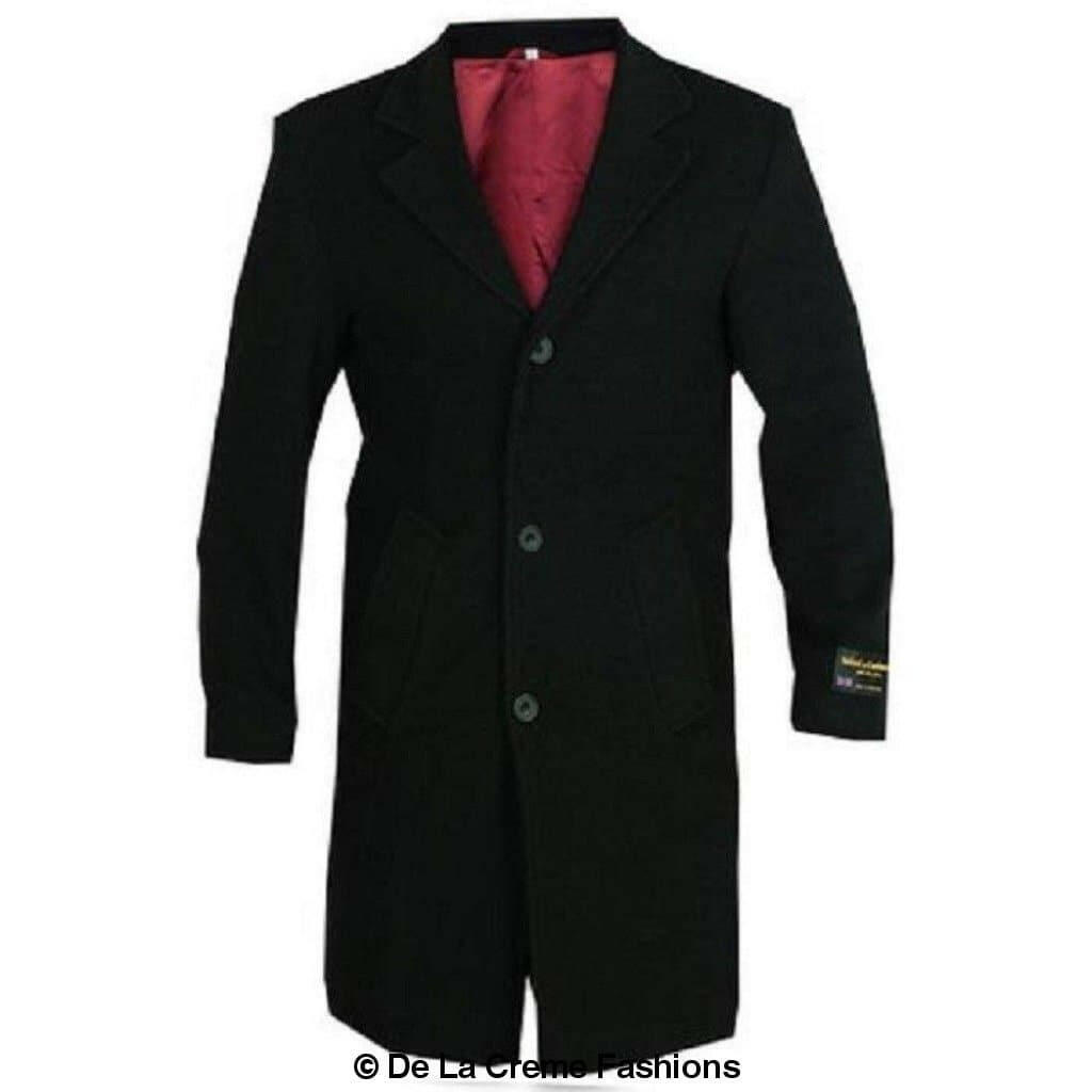 De La Creme MAN - Wool & Cashmere Blend Formal Security Overcoat.